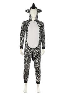 Animal Pattern Flannel Men Jumpsuit